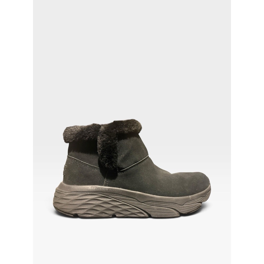 Skechers Max Cushioning slip-on ankle Boots Black Size 10 Women's